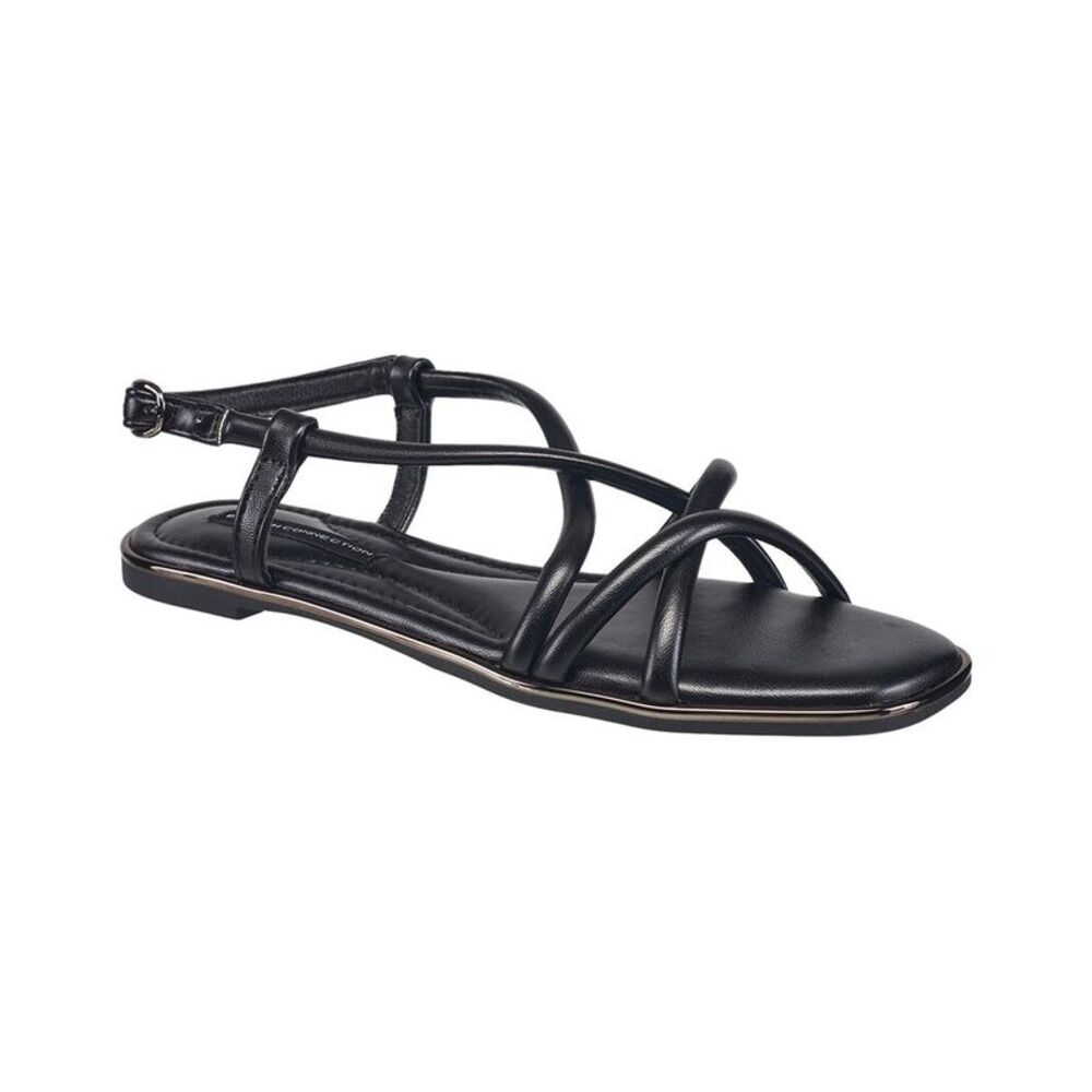 French Connection Tubes Leather Sandal, Black